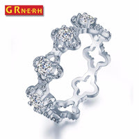 Cubic Zirconia Rhinstones Paved G Finger Ring - sparklingselections