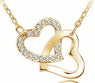 Fashion Double Heart Pendant Necklace