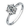Clear Zircon Inlaid Wedding Bridal Engagement Ring