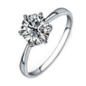 Women Clear Zircon Inlaid Wedding Bridal Engagement Ring Size