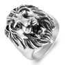 Titanium Steel Lion Head Man Ring Punk Personality Stainless Steel Lion Ring