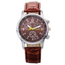 Faux Leather Quartz Analog Wrist Watch