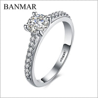 Women 4 Prong Sparkling Solitaire 1ct Cubic Zirconia Forever Wedding Ring - sparklingselections