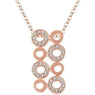 Women Bling Clear Austrian Crystal Necklac With Circle Pendant