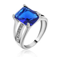 Square Zircon  Austria Rhinestone Rings For Women - sparklingselections