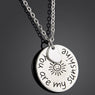 You Are My Sunshine Round Tag Alloy Letter Necklace