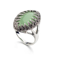 Real Crystals Classic Pattern White Fashion Rings For Women - sparklingselections