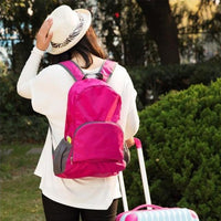 Folded Nylon Waterproof Unisex Travel Backpacks - sparklingselections