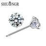 Silver Color AAA Cubic Zirconia crystal Earring studs