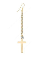 Women Cross Dangle Long Beautiful Earrings - sparklingselections