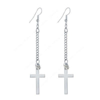 Women Cross Dangle Long Beautiful Earrings - sparklingselections