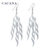 S Type Spiral Dangle Long Earrings For Women - sparklingselections