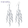 S Type Spiral Dangle Long Earrings For Women