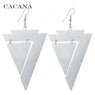 Triangle Within Triangle Dangle Long Earrings For Women