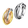 New Stylish Rose Gold Colors 3 Circles Finger Ring