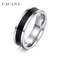 Cool Black Titanium Stainless Steel Rings For Women - sparklingselections