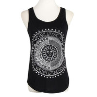 New women Sun Printed sleeveless Tops - sparklingselections