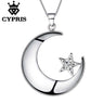 Love Romance silver Moon Star Pendant Necklace