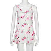 New Women Summer Sleeveless Floral printed short skirt - sparklingselections