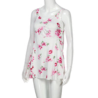 New Women Summer Sleeveless Floral printed short skirt - sparklingselections