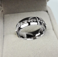 Crystal Cubic Zirconia Eternity Wedding Ring for Women (L419)