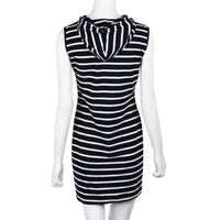 New Sleeveless Body con Hoody Striped Casual Dresses for Women - sparklingselections