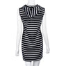 New Sleeveless Body con Hoody Striped Casual Dresses for Women