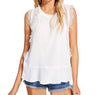 New Summer Sleeveless White Blouse Tops