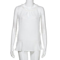 New Summer Sleeveless White Blouse Tops - sparklingselections