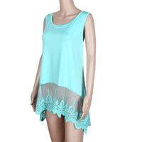 New women Solid Sleeveless Casual Summer Tops - sparklingselections