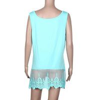 New women Solid Sleeveless Casual Summer Tops - sparklingselections