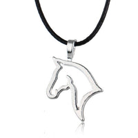 Horse Head Animal Heart Charm Pendant Necklace Women - sparklingselections