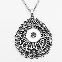 Classical Stainless Steel Snap Button Pendant Necklace - sparklingselections