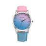 Fashion Rainbow Leather Band Analog Quartz Wrist Watch