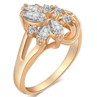 Fashion Gold  Crystal Zircon Rings - sparklingselections