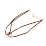 Fashion Double Velvet Hollow Circle Necklace