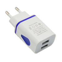 New LED USB 2 Port Wall Home Travel Charger Adapter - sparklingselections