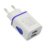 New LED USB 2 Port Wall Home Travel Charger Adapter