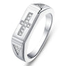 Shining Platinum Plated Wedding Ring For Bride