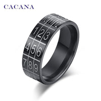 Fashion Black Arabic Numbers Rings For Women - sparklingselections