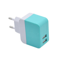 New 5V Dual Ports USB EU Wall charger for Smartphone - sparklingselections