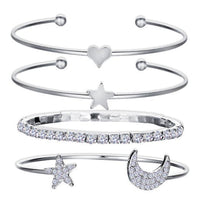 4pcs/Lot New Fashion Charm Cuff Bangle Bracelet - sparklingselections