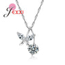 New Trendy Fashion Clear Crystal Stone Flower Branch Drop Pendant Necklace