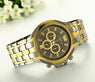 New Luxury stylish Analog Gold Silver Mix Stainless Steel Wristwatch