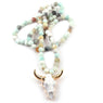 New Frosted Stones Bohemian Tribal Pendant Necklace