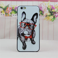 New Arrive Pug With Glasses Dog Printed Mobile Phone Cover for iphone 6, 6s - sparklingselections