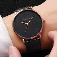 New Stylish Ultra Thin Stainless Steel Clock Quartz Watch - sparklingselections