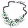 New Fashion Retro Style Colorful Gem Rhinestone Flower Choker Necklace