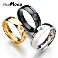 New Fashion Cubic Zircon Slash Simple Wedding Rings - sparklingselections
