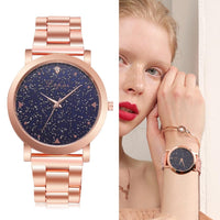 New Women Stainless Steel Rose Gold Dress Watche - sparklingselections